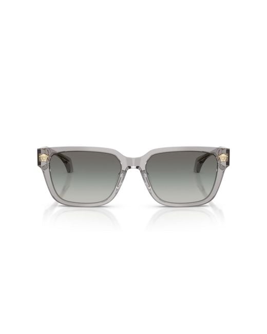 Versace Gray Rectangle Sunglasses for men