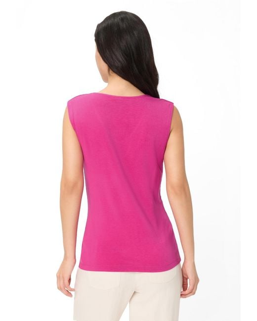 Olsen Pink Sleeveless Shell