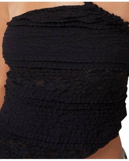 Cotton On Black Eden Asymmetric Tie Back Cami