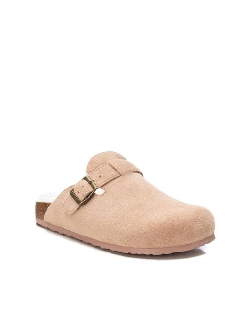 Xti Natural Winter Suede Clogs By