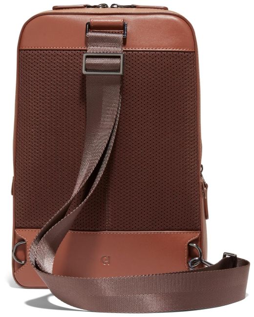 Cole Haan Brown Triboro Small Leather Sling Bag