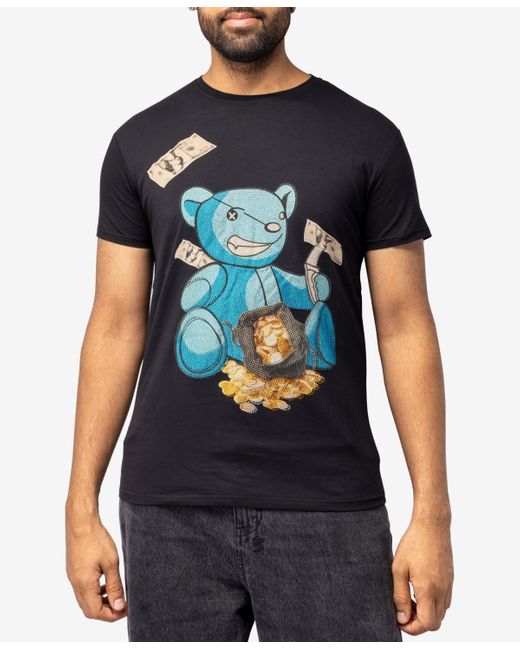 Xray Jeans X-ray Stone Tee Blue Bear With Money for men