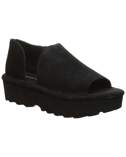 BEARPAW Black Sail Round Toe Sandals