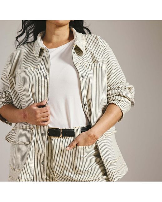 UNIVERSAL STANDARD Natural Plus Size Denim Utility Jacket