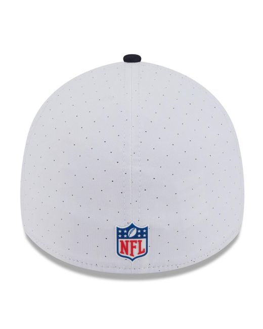 KTZ Blue White/navy Houston Texans 2025 Nfl Training Camp 39thirty Flex Hat for men