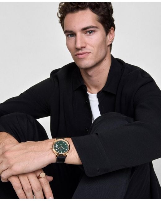 Daniel Wellington White Automatic Leather Watch for men