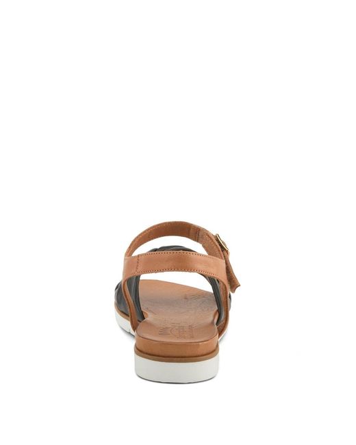 Spring Step Brown Nihira Flat Sandal