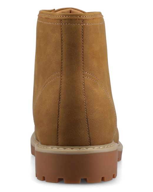 Vance Co. Brown Zeus Round Toe Boots for men