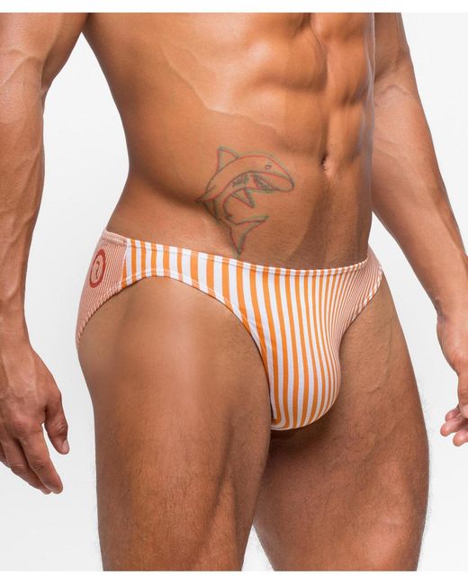Rounderbum Green Waveform Bikini Brief for men