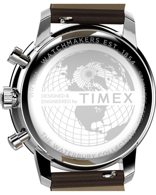 Timex Gray Chronograph Leather Watch for men
