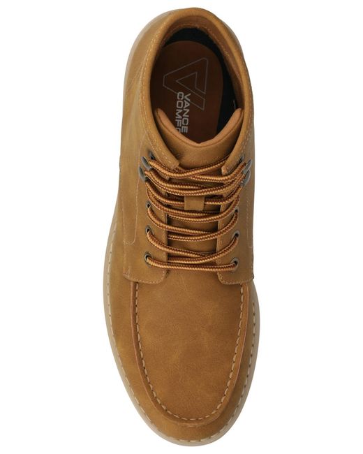 Vance Co. Brown Zeus Round Toe Boots for men