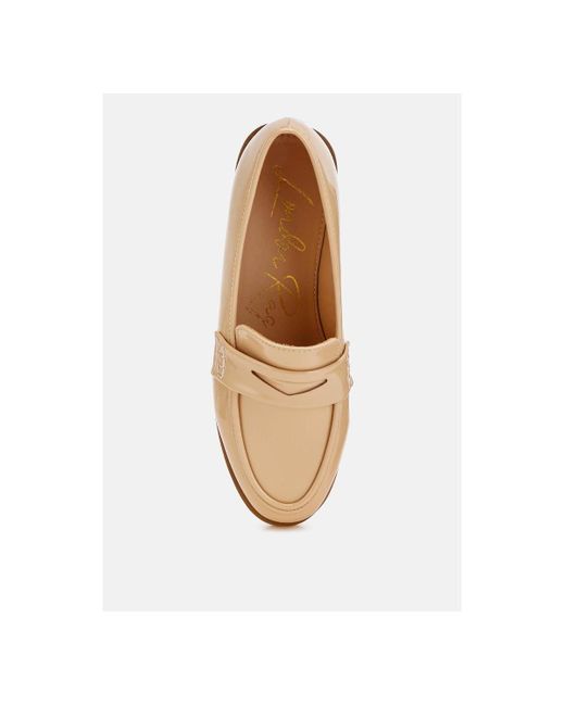 LONDON RAG Natural Mogul Penny Strap Detail Loafer