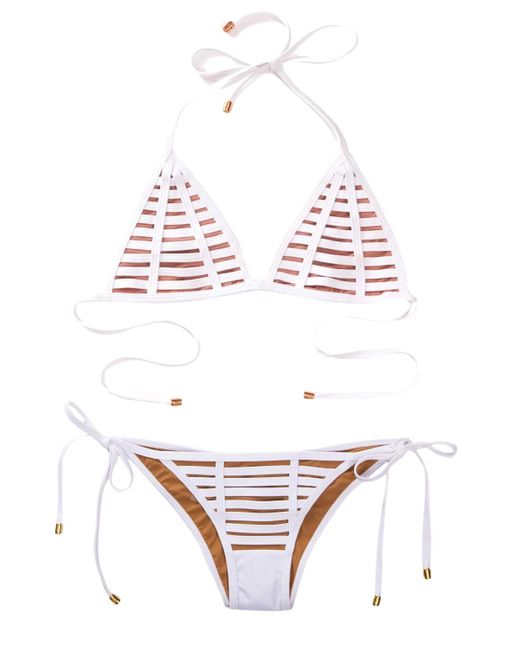 beach-bunny-hard-summer-strappy-cutout-triangle-bikini-top-in-white-lyst