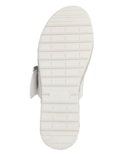 MIA White Kika Platform Slide Round Toe Sandals