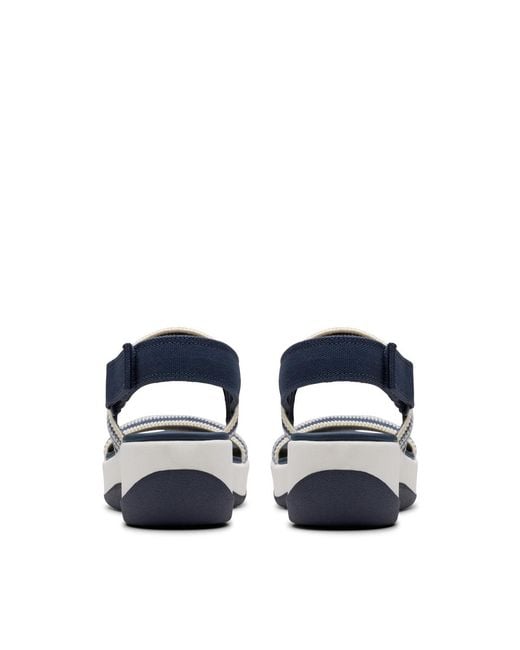 Clarks Blue Cloudsteppers Arla Stroll Riptape Flat Sandals