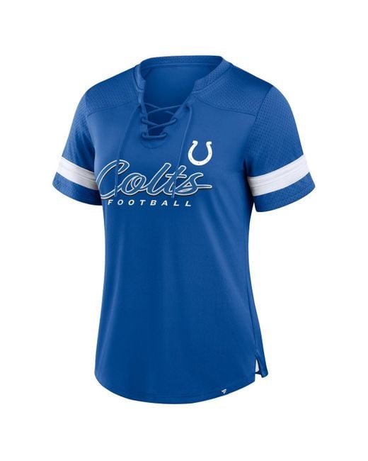 Fanatics Blue Indianapolis Colts Play Script Lace-up T-shirt