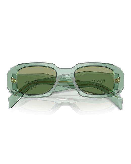 Prada Green Symbole Rectangular Sunglasses