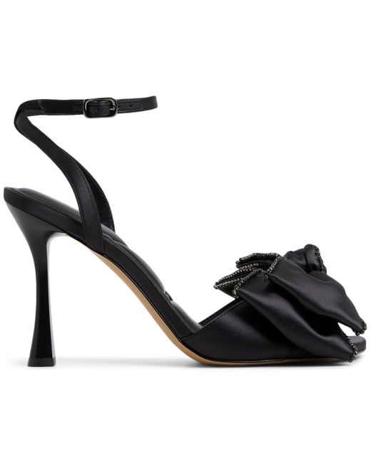 ALDO Black Tinsel Two-piece Square Toe Dress Sandals