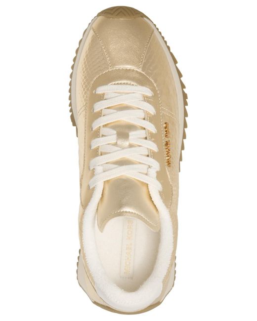 Michael Kors Natural Metallic Rhodes Trainer Sneakers