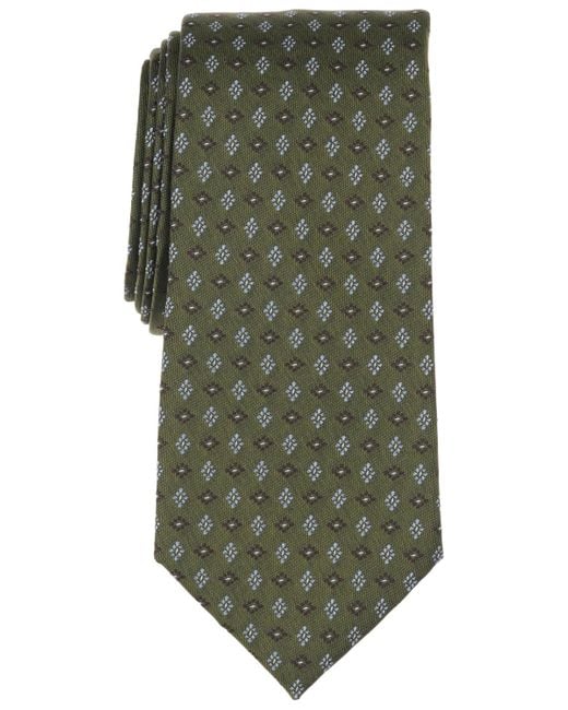 Michael Kors Green Pindot Neat Pattern Tie for men