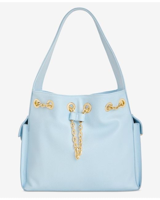 On 34th Blue Somynn Solid Large Handbag