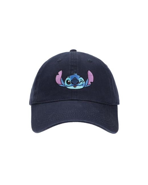 Disney Blue Embroidered Stitch Navy Unstructured Baseball Hat