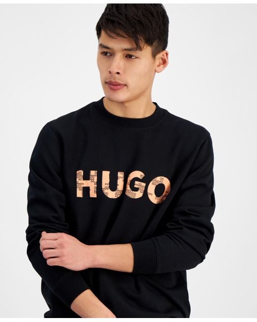 HUGO Black By Boss Regular-fit Logo-print Sweatshirt for men