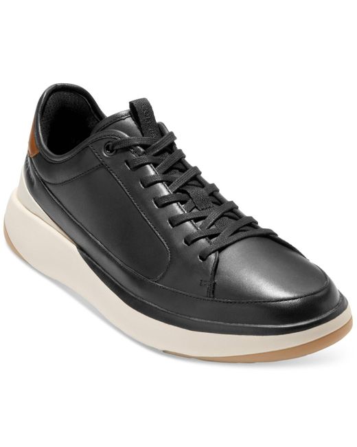 Cole Haan Black Grandprã ̧ All Day Leather Lace-up Court Sneakers for men