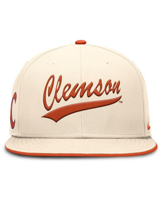 Nike Pink Clemson Tigers Primetime True Performance Fitted Hat for men