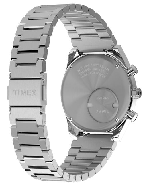 Timex Gray Analog Silver-tone Stainless Steel Watch for men