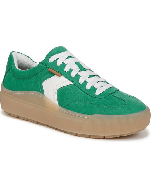 Dr. Scholls Green Time Off Win Lace Up Platform Sneakers