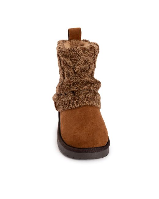 Muk Luks Brown Laurel Boots