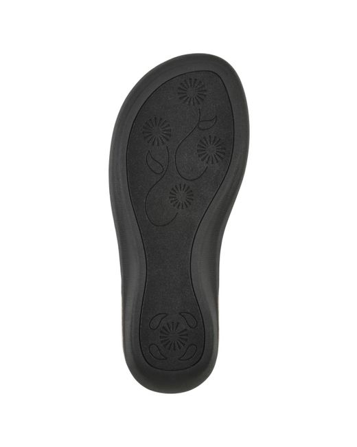 White Mountain Black Chill Wedge Slip-on Sandals