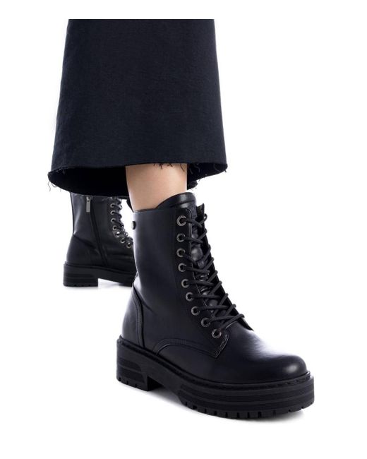 Xti Black Combat Booties By