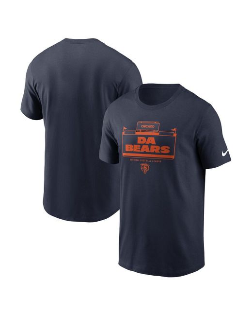 Nike Blue Chicago Bears Primetime Local Essential T-shirt for men