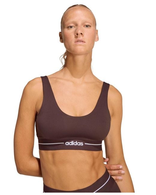 Adidas Red Hyperglam Light Support Training Bra