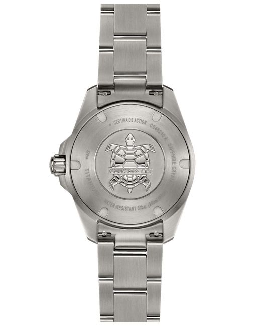 Certina Gray Swiss Ds Action Silver-tone Titanium Bracelet Watch 35mm