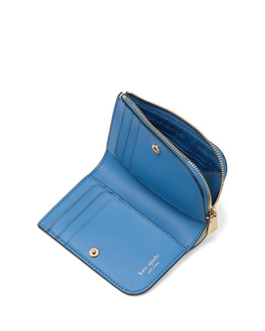Kate Spade Blue Devin Springtime Compact Wallet