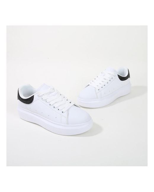 BERNESS White Fortuna Platform Sneaker