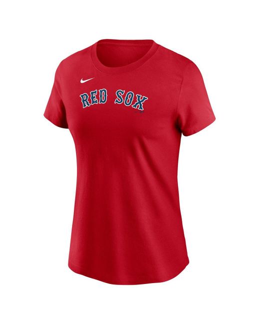 Nike Red Garrett Crochet Boston Sox Fuse Name Number T-shirt