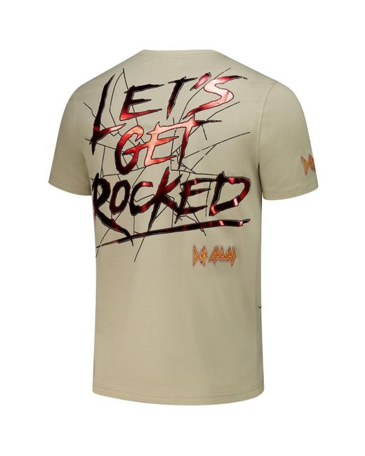 FREEZE MAX Natural Def Leppard Let's Get Rocked T-shirt for men