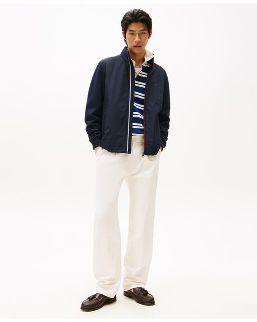 Tommy Hilfiger Blue Signature Zip-thru Harrington Jacket for men
