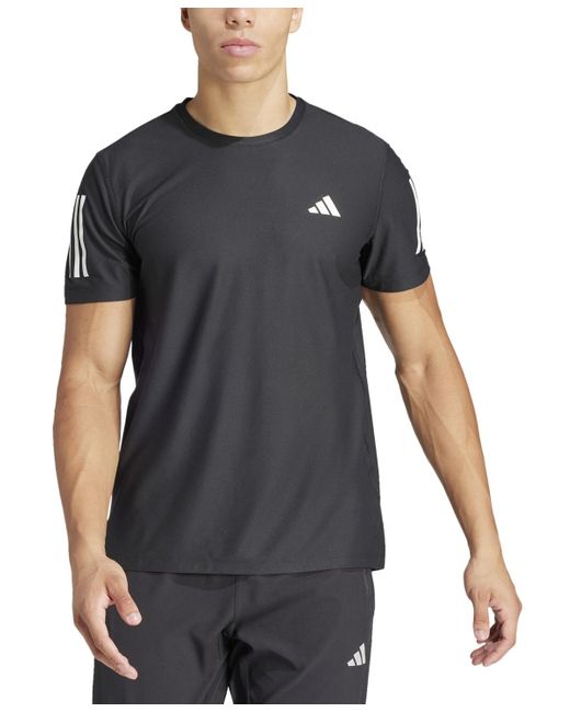 Adidas Black Own The Run Moisture-wicking T-shirt for men