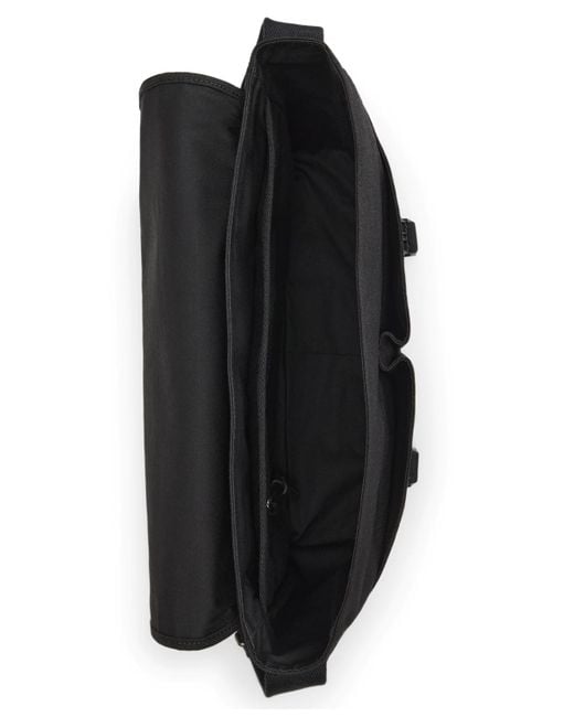 Polo Ralph Lauren Black Leather-trim Travel Messenger Bag for men