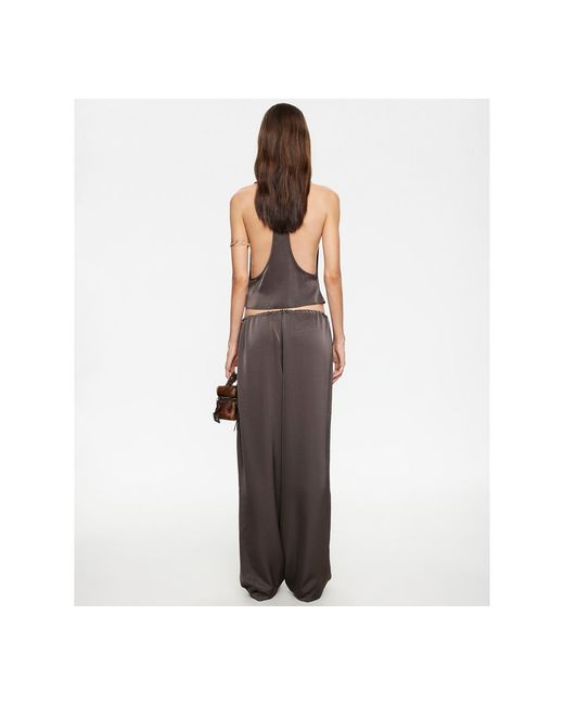 Lioness White Solid Drawstring Pants