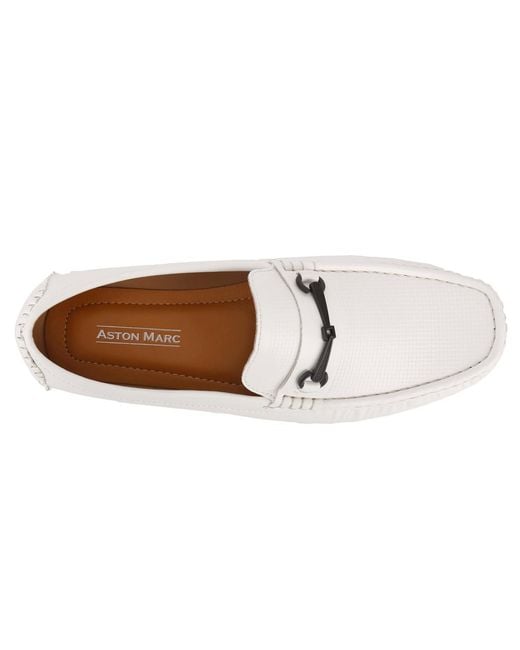 Aston Marc White Bit Driving Shoes for men