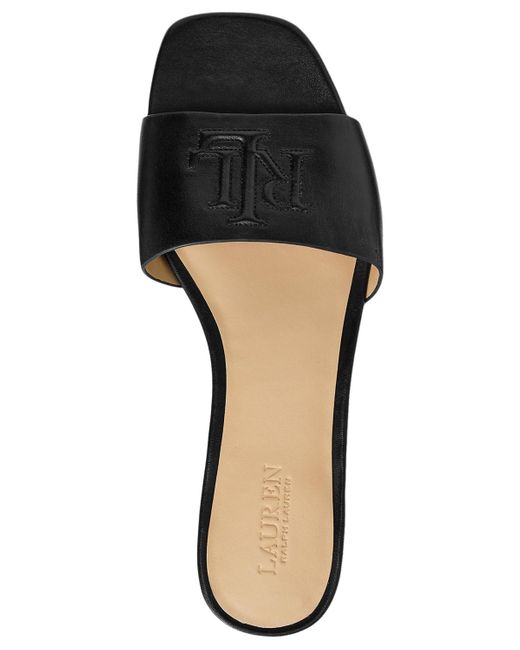 【Lauren Ralph Lauren】Women's Everly Slide Flat Sandals Lauren Ralph Lauren Women's Everly Slide Flat Sandals - Macy's