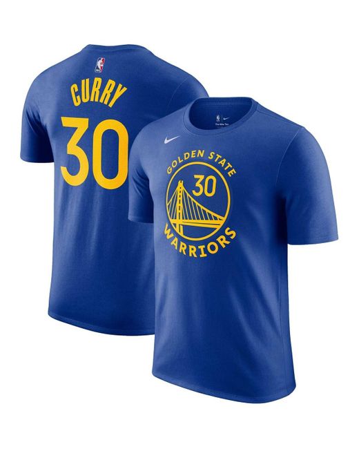 Nike Blue Klay Thompson Golden State Warriors Icon 2022/23 Name And Number Performance T-shirt for men