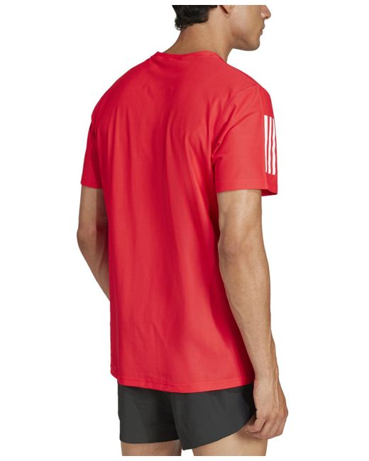 Adidas Red Own The Run Moisture-wicking T-shirt for men