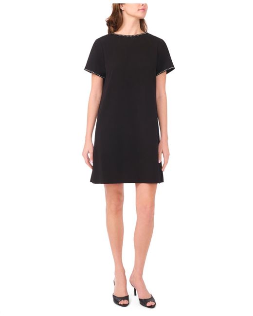 modest black dress with sleeves Modest Women's Satin Dress 24559